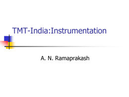 TMT-India:Instrumentation