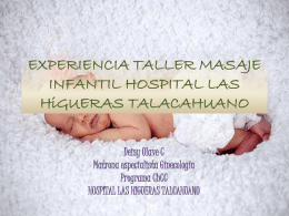 EXPERIENCIA MASAJE INFANTIL HOSPITAL LAS HiGUERAS