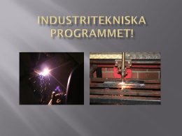 Industritekniska programmet!2