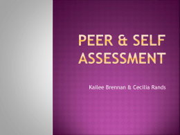 Peer & Self Assessment