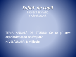 act integrata SUFLET DE COPIL