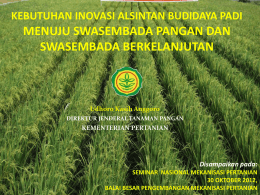 Seminar Inovasi Alsi.. - Kementerian Pertanian