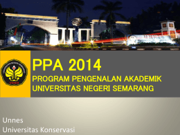Pengenalan Unnes. - Universitas Negeri Semarang