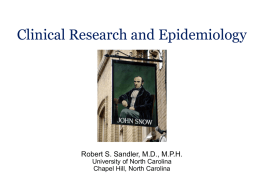 Clinical Research and Epidemiology