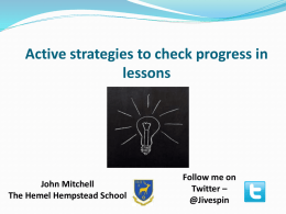 Effective strategies to check progress in lessons
