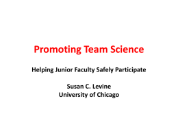 Promoting Team Science - Council of Graduate Departments of
