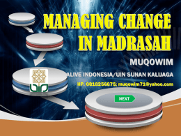 Pelatihan Managing Change Kepala Madrasah