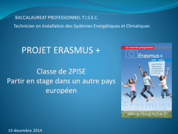 Téléchargez le diaporama de présentation du projet Erasmus+