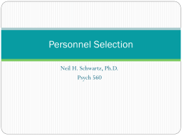 Personnel Selection