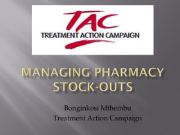 Pharmacy Stock-Outs