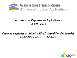 Cap 2020 - AFIA &ndash; Informatique Agricole