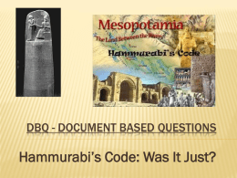 DBQ - Hammurabi`s Code1