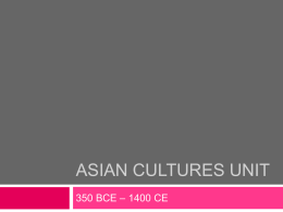 Asian Cultures Unit