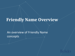 Friendly Names