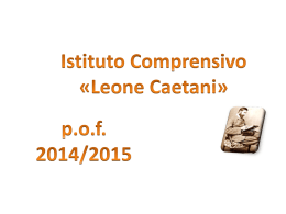 POF 2014.15 - Istituto Comprensivo "Leone Caetani"