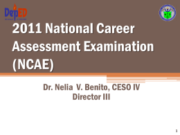 2011 National Career Assessment Examination