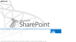 SharePoint 2013 Overview