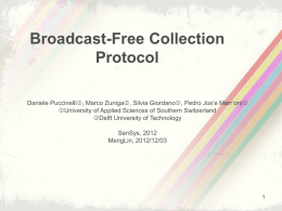 Broadcast-Free Collection Protocol