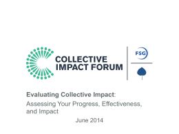 Evaluation - Collective Impact Forum