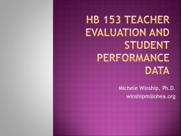 Teacher Evaluation in Ohio - Ohio Education Association