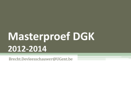 Masterproef DGK 2012-2014
