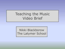 Teaching the Music Video Brief