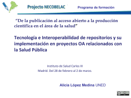 Alicia López Medina: Tecnología e Interoperabilidad de