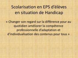 EPS Adaptée // BEP-CAP