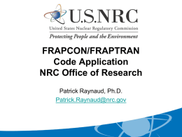 FRAPTRAN Modeling - FRAPCON