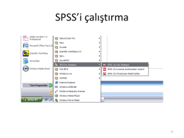 SPSS Veri Girişi ile ilgili temel bilgileri sunan Powerpoint dosyası
