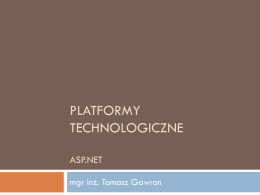 Platformy Technologiczne ASP.NET