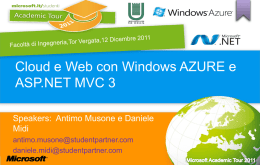 Applicazioni Web con ASP.NET MVC 2