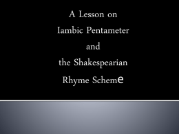 Iambic Pentameter (PowerPoint)