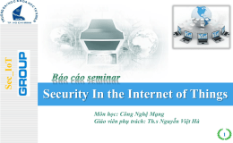 Security in internet of things