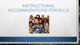 Accommodations PP for ELLs
