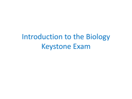 Intro to the Biology Keystone