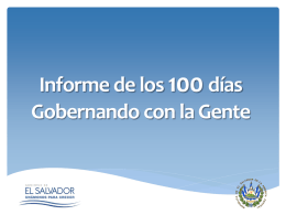 100 Días de Gobierno - Ministerio de Medio Ambiente y Recursos