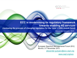 ECC is Modernising its Regulatory Framework towards Enabling 4G