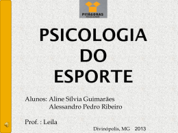 PSICOLOGIA DO ESPORTE