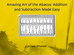 Amazing Art of the Abacus: Candace Attwood
