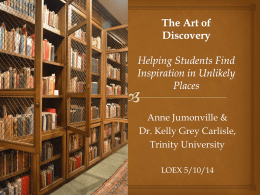 The Art of Discovery Helping Students Find Inspiration in Unlikely