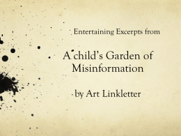 A Child`s Garden of Misinformation PowerPoint