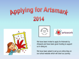 `Introduction to Artsmark` staff meeting presentation