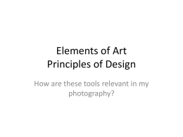 Elements of Art Principles of Design