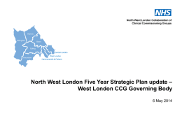 - NHS West London Clinical Commissioning Group