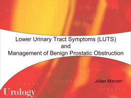 Lower Urinary Tract Symptoms & Management