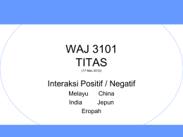 WAJ 3101 TITAS (2 Feb 2012 :30 Jan 2012)