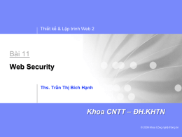 Bai 11: Web Security - Khoa Công Nghệ Thông Tin