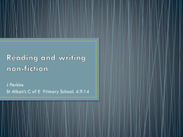 English – Reading and Writing Non-Fiction