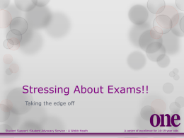 Stressing about Exams!!